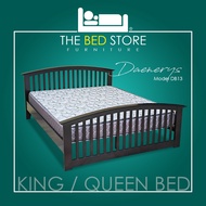 TBS DAENERYS - Queen Bed / King Bed Solid Wood / Katil Queen Katil King Kayu Padu / Black (DB13)