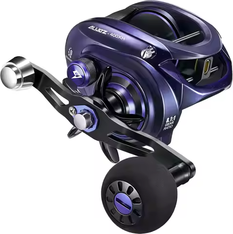 400 Baitcaster Fishing Reel, 38Lbs Max Drag Aluminum Alloy Frame Baitcasting Reel, Available in 6.6:
