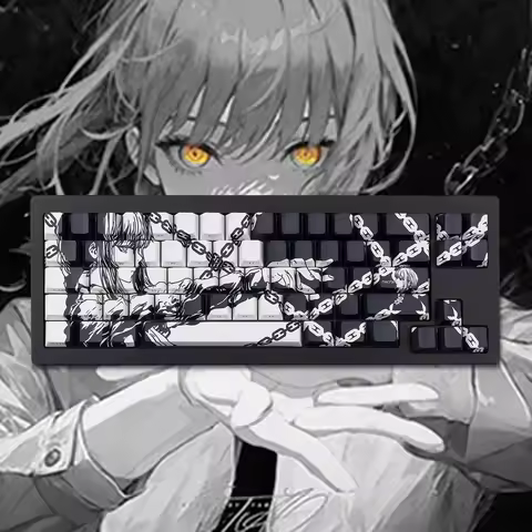 Makima Anime Keycaps Cartoon 129 Keys PBT Keycap Chreey Keycaps Japan Key Cap Dye-sub Mechanical Key