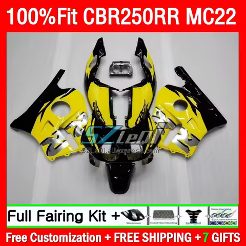 Light Yellow OEM Fairing For HONDA CBR250RR MC22 210Q1.0 CBR250 CBR 250CC 250 RR 250RR 1990 1991 199