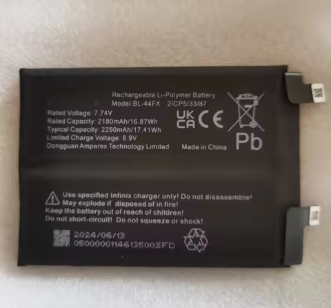 New lnfinix Note 12 Vip Battery 2180mAh/2250mAh BL-44FX lnfinix Note 12 Vip(X672) Mobile Phone Batte