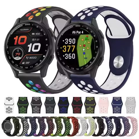 22mm 20mm Silicone Strap For Garmin Approach S50 S70 Watchband For Garmin Vivoactive 6 5 4 3 Venu 2 