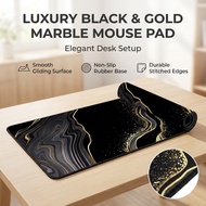 Gaming Mouse Pad Desk Mat 80x30cm No Slip Easy Clean Marble for Office Home WFH Desk Study Gamer