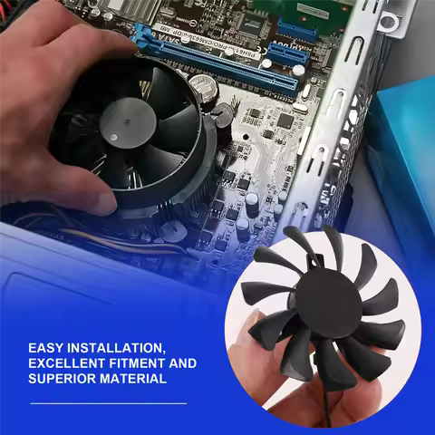 RISEN 75mm 2Pin GTX1050Ti GPU Cooler DUAL Fan for MSI Geforce GTX 1050Ti GTX-1050-Ti-4GT-OC Graphic 