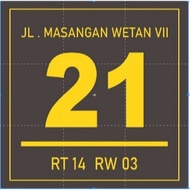 Custom order house number 28x28 cm