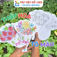 Combo of 20 colored flower cards October 20 with greeting lines (H01) - Cards for activities on Nove