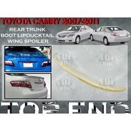 TOYOTA CAMRY 2007-2011 ABS REAR TRUNK BOOT LIP DUCKTAIL WING SPOILER ABS SKIRT LIP BODYKIT
