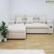 โซฟาท็อปขนเป็ด ผ้ากันน้ำ รุ่น Aurura (ออร์โรร่า) ที่นั่ง Pocket Spring Sofa Bed
