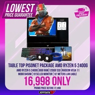TABLE TOP PISONET PACKAGE UNIVERSAL COINSLOT RYZEN 5 2400G 8gb ddr4 120gb SSD Radeon VEGA 11 19 Wide