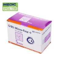 [Bundle of 2] BD Micro-Fine Pen Needles 0.25mm (31G) x 5mm 100S REF 320470 - Case - By Medic Drugsto