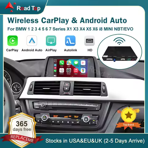 RoadTop Wireless CarPlay for BMW NBT EVO 1 2 3 4 5 6 7 Series X1 X3 X4 X5 X6 MINI F56 F15 F16 F25 F2