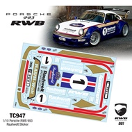 Team C Sticker TC947 1/10 Porsche RWB 993 Rauhwelt Sticker