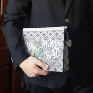 Men's Clutch Bag Young People Fashion Clutch Bag Men's Bag 2024 Clutch Bag Graffiti Printed Clutch B