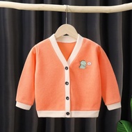 Jaket Sweater Cardigan Anak Bayi Laki-Laki Perempuan Model Rajut Kancing Jaket Anak Bayi Karakter Po