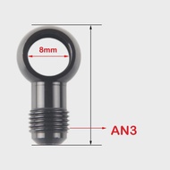 Aluminum Banjo Adaptor Bolt AN3 AN4 AN6 AN8 AN10 An To 12mm 14mm 16mm 18mm Brake Fitting Black