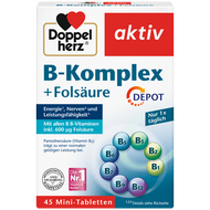 ♤Germany double heart B vitamins multi-nutrition vitamin B folic acid b7b1b6b12 biotin stay up late 