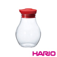 【HARIO】按壓式調味罐180酒紅 OMPS-180-R