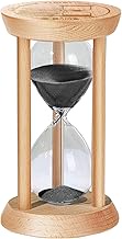 SuLiao Wooden Sand Timer 5 Minute Hourglass, Wood Black Sand Clock, Small Watch 5 Min Timer, Hour Gl