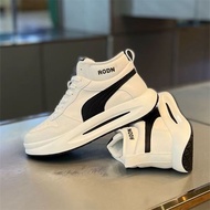 Men Casual White Shoes Sports Shoes Couple Style Simple Trendy Fashion Thick-Soled Shoes Lightweight