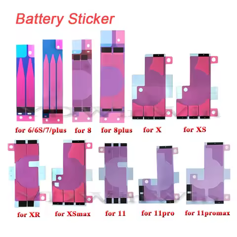 10pcs Battery Adhesive Sticker for iPhone 11 12 13 Pro Max Mini 6 6S 7 8 Plus X XR XS Double Tape Pu