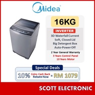 Midea 16KG INVERTER Fully Auto Washhing Machine / Mesin Basuh MFW-1655CVI