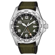 Citizen Promaster GMT World Time Eco-Drive Green Dial Gents Watch BJ7100-23X