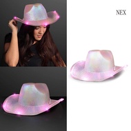 NEX Cowgirl Hats Led Women Bachelorette Party Birthday Party Hats For Adults Cowgirl  Party Disco Dr