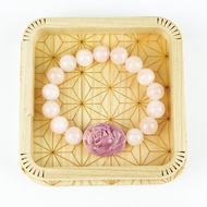 七輪調和手串/薔薇輝粉晶/天然/水晶手鏈/能量石/原生態102111