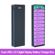 {TATLLr} Big Display 4/8x18650 Battery Storage Box Dual Usb Power Bank Case Diy Case 10x18650 Battery Holder Box Pd Qc3.0 Quick Charge - Battery Storage Boxes - AliExpress
