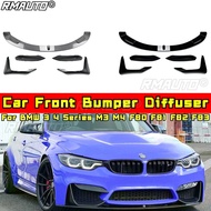 For BMW 3 4 Series M3 M4 F80 F81 F82 F83 Front Bumper Splitter Lip Diffuser For BMW 3 4 Series M3 M4