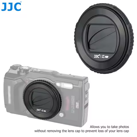 JJC LB-T01 Auto Lens Cap Camera Lens Cover Accessories for Olympus TG-7 TG-6 TG5 TG4 TG3 TG2 TG1 TG-