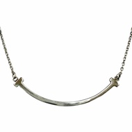 Excellent condition ◇ TIFFANY&Co. Tiffany T Smile Pendant Small AG925 Necklace Accessory Silver Weig