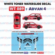 Hot wheels white toner decal WT089 (Advan 4)