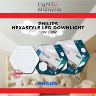 PHILIPS HEXASTYLE LED DOWNLIGHT | 8W/12W | 3000K/6500K | HEXAGON SHAPE