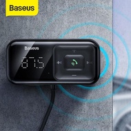 Baseus Car Bluetooth 5.0 Wireless FM Transmitter MP3 Player Receiver 3A Dual USB Car Charger Cigaret