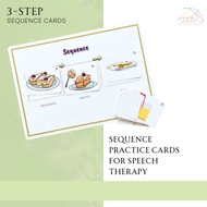 Sequence Practice cards 3-step scenario | Interactive activity | Speech therapy