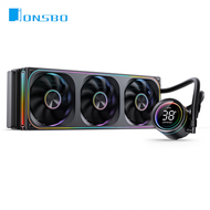 JONSBO 喬思伯 TH-360 黑 (360mm/液晶顯示水冷頭/一體式無限鏡風扇/12cm風扇*3/五年保固/漏液損壞賠償)