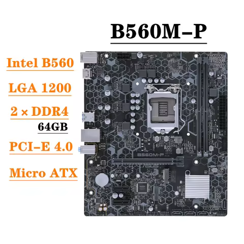 ASUS B560M-P Motherboard B560 LGA 1200 Support i5-11400 11400F i7-11700 10700 i3-10100 10105 CPU DDR