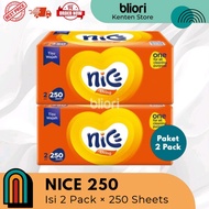 [Pack of 2 Pcs] NICE Facial Tissue 250 Sheets 2 Ply | NICE Facial Tissue, 2 Pcs
