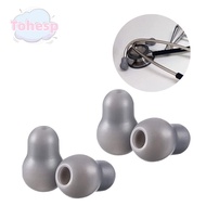 TOHESP 4Pcs Stethoscope Ear Pieces, Silicone Gray Black Silicone Ear Tips, Cardiology IV Parts