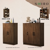 SHIRO Furniture Eden 2 Door 3 Door Children Wardrobe /Kanak Kanak Almari Kabinet 120cm Cupboard Baju Kabinet Brown Color