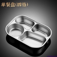 QM🍡Tupperware304Stainless Steel Lunch Box Office Worker Fast Food Box Canteen Meal Bento Box Set Grid Household Plate DD