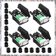 (BOQE) 4PCS DB9 Female Breakout ConnectorDB9 Solderless RS232 D-SUB Serial To 9-Pin Port Terminal Ad