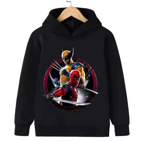 2025 New Autumn Marvel Deadpool Wolverine Hoodie Men's Fashion Hoodie Warm Sweatshirt