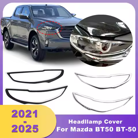 Front Bumper Headllamp Cover Headlight Cover Lamp Hoods Fog Lights Trim For Mazda BT50 BT-50 2021 20