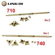 LING QI 710mm 740mm Go Kart Rear Axle Shaft Assembly Wheel Brake Kit Master For Mini Kids Go Buggy A