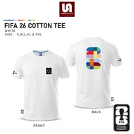 FIFA 2026 Official Cotton T-Shirt - WHITE | 100% Combed Cotton Unisex Tee - S-XXL