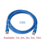 Cat6 Patch Cord Cable Using 100% Commscope AMP Genuine UTP 24awg Cable Blue 1/2/3/5/10 Meter ( Good Quality Cable )