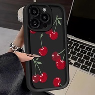 Red Cherry Phone Case For Samsung Galaxy S25 Ultra Case Samsung S22 Plus S23 S24 Ultra S20 S21 FE A7