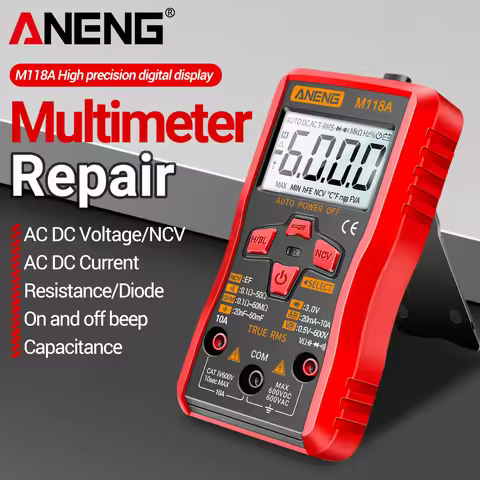 Multimeter ANENG M118A Mini LCD Screen Current Tester AC/DC Voltage Meter Ohm Non-contact Resistor D